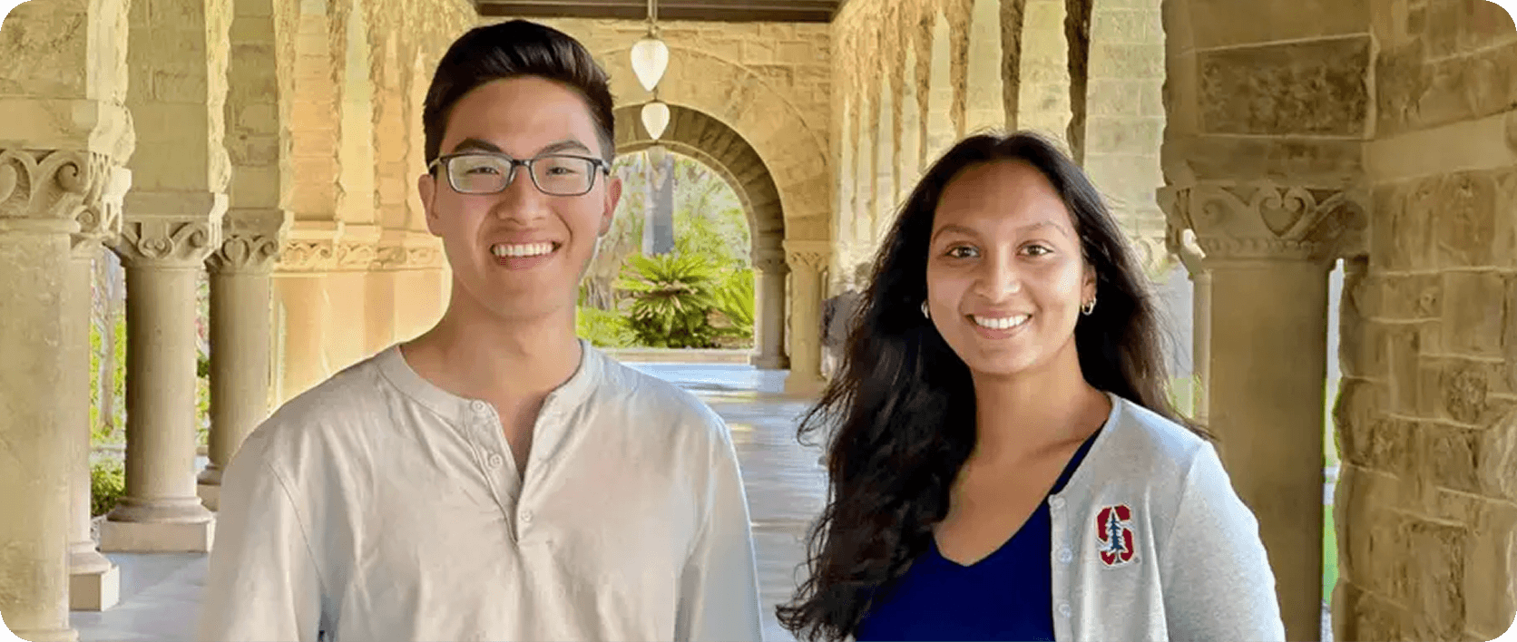 Esslo founders Hadassah and Elijah at Stanford University