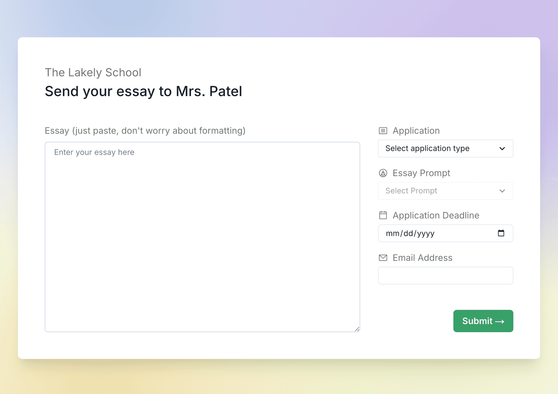 Counselor Form